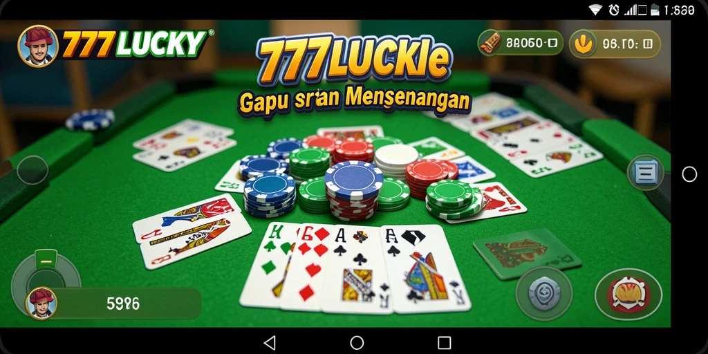 Tampilan seru gameplay Gaple di 777LUCKY.