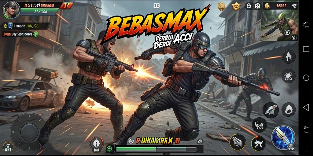 Gameplay intens dan seru dalam BEBASMAX yang penuh aksi.
