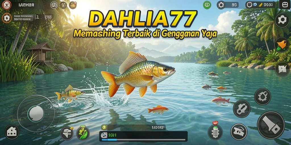 Screenshot DAHLIA77 menampilkan aksi memancing yang seru dan grafis menawan.