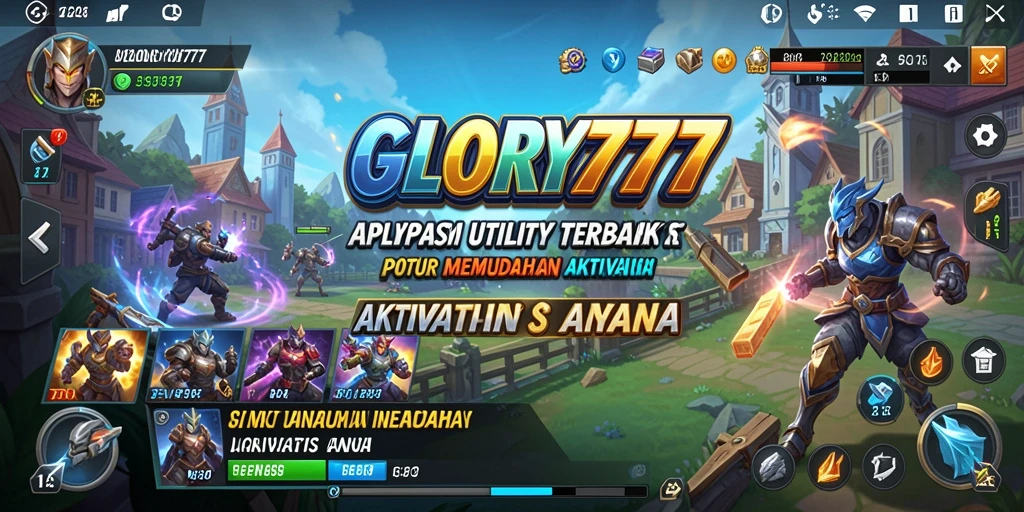 Tampilan antarmuka aplikasi GLORY777 yang bersih dan mudah digunakan.