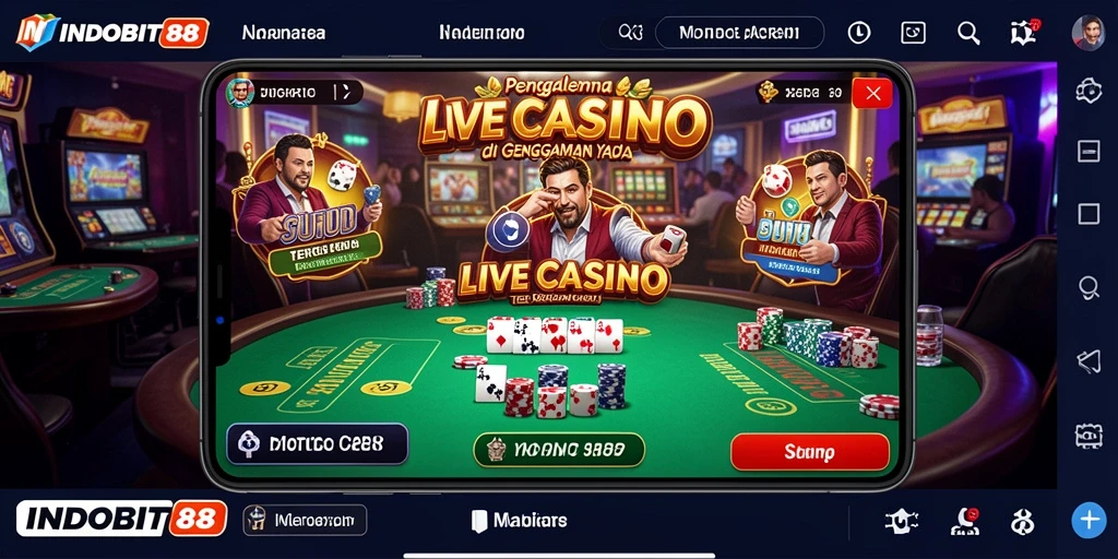 Tangkapan layar gameplay Live Casino INDOBIT88 yang menarik.