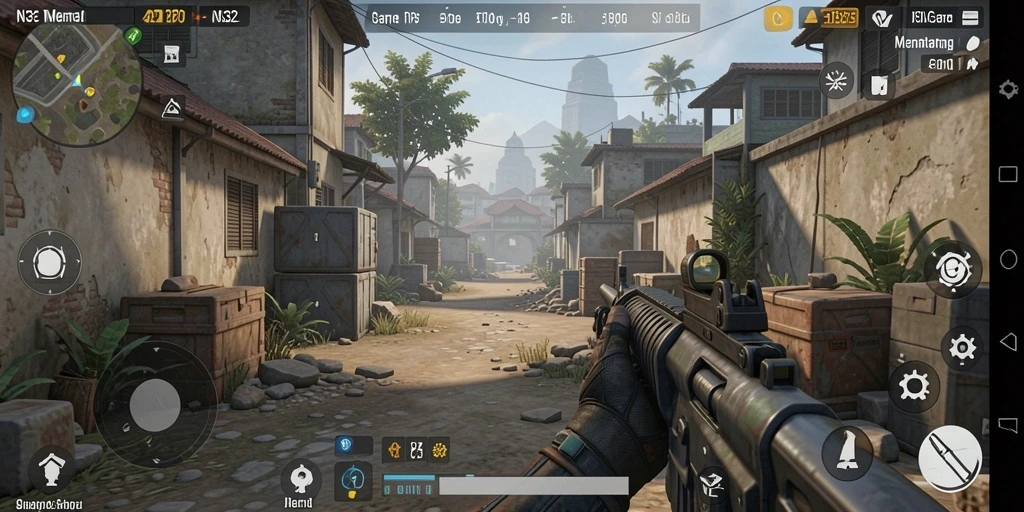 Tangkapan layar dari gameplay N32 menunjukkan aksi tembak-menembak yang mendebarkan.