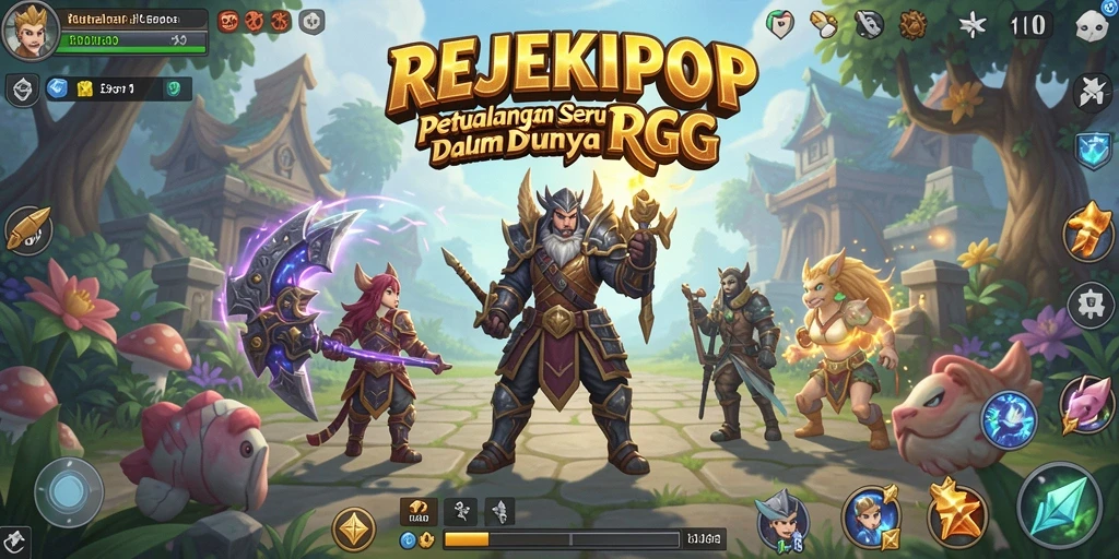Tangkapan layar menunjukkan gameplay seru dalam REJEKIPOP.