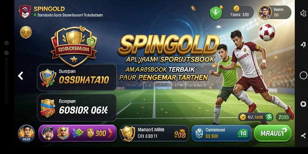 Tampilan gameplay SPINGOLD dengan grafik menarik dan fitur taruhan.