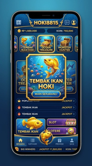 Tampilan awal aplikasi hoki8815 yang user-friendly.